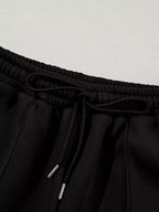 Drop Shoulder Zip Up Jacket and Drawstring Pants Active 2pcs Set