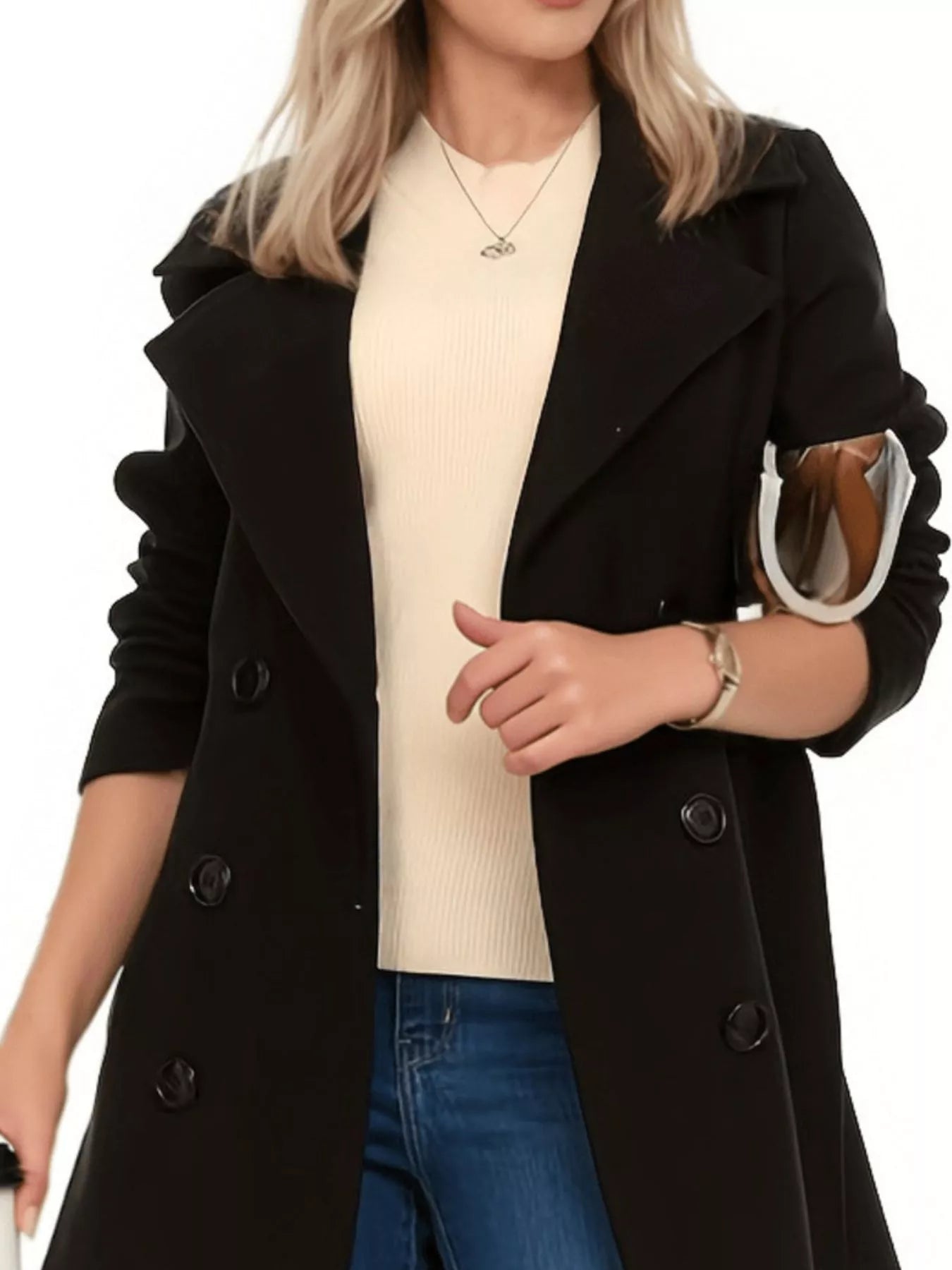 Double Breasted Long Sleeve Coat