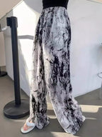 Abstract Print Wide Leg Pants