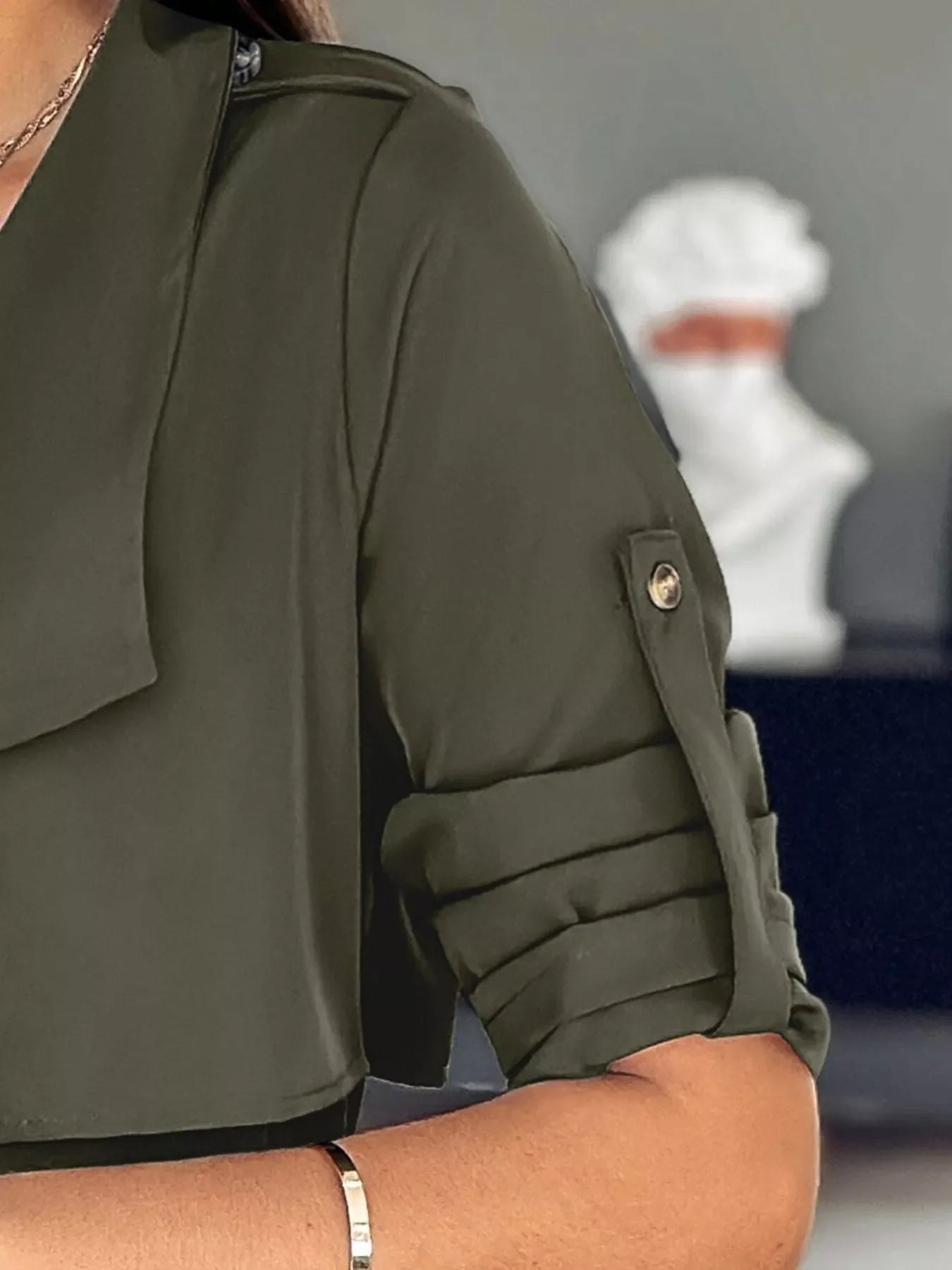 Drape Collar Lightweight Trench Coat