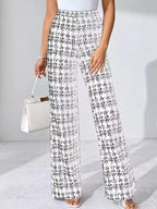 Plaid Wide Leg Pants