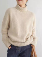 Turtleneck Dropped Shoulder Sweater