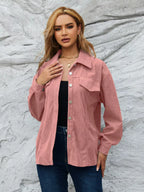 Casual Corduroy Button-Down Jacket
