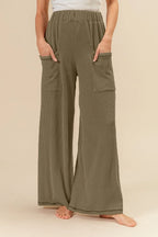 BiBi 2tone Cord Rib Waist Band Side Pocket Pants