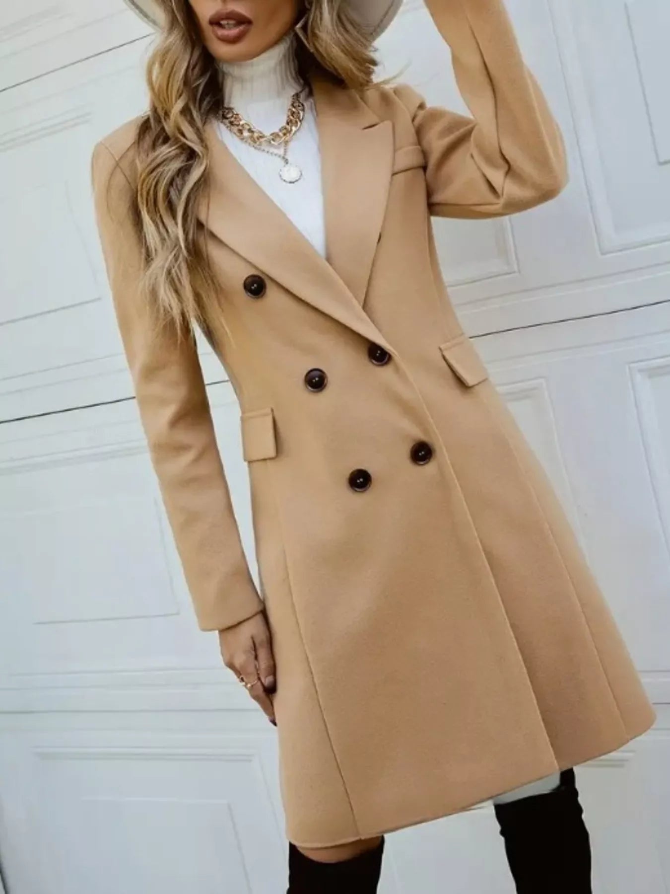 Double-Breasted Longline Coat
