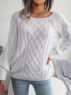 Cable Knit Round Neck Sweater