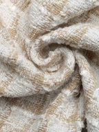 Pearl Trim Button Up Tweed Outerwear