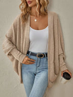 Casual Knit Open Front Cardigan
