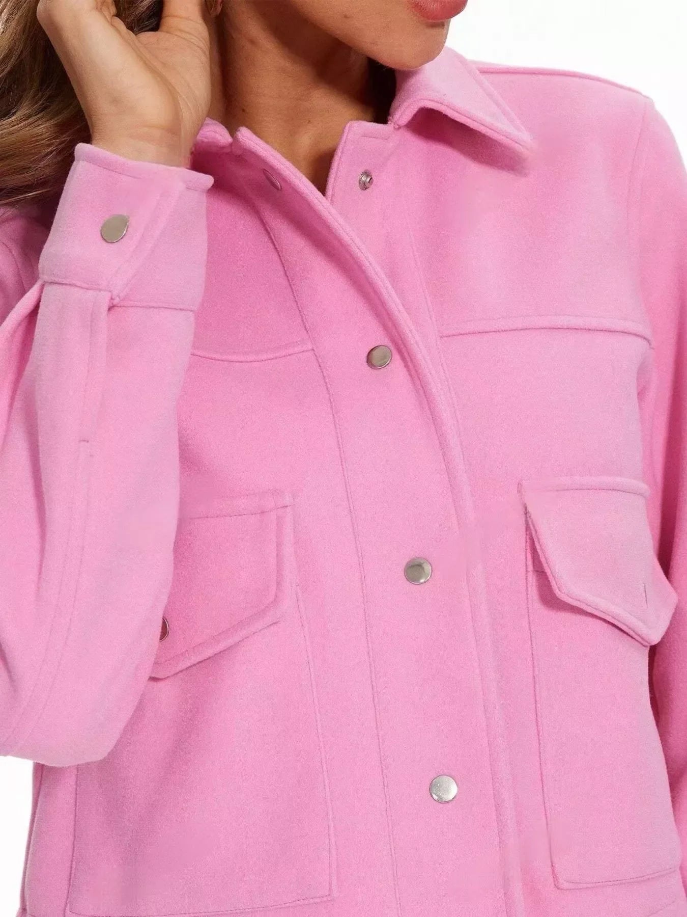 Snap Down Long Sleeve Jacket