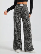 Full Size Leopard Print Wide Leg Pants Plus Size