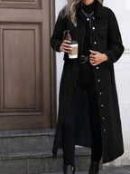 Longline Button-Front Denim Jacket