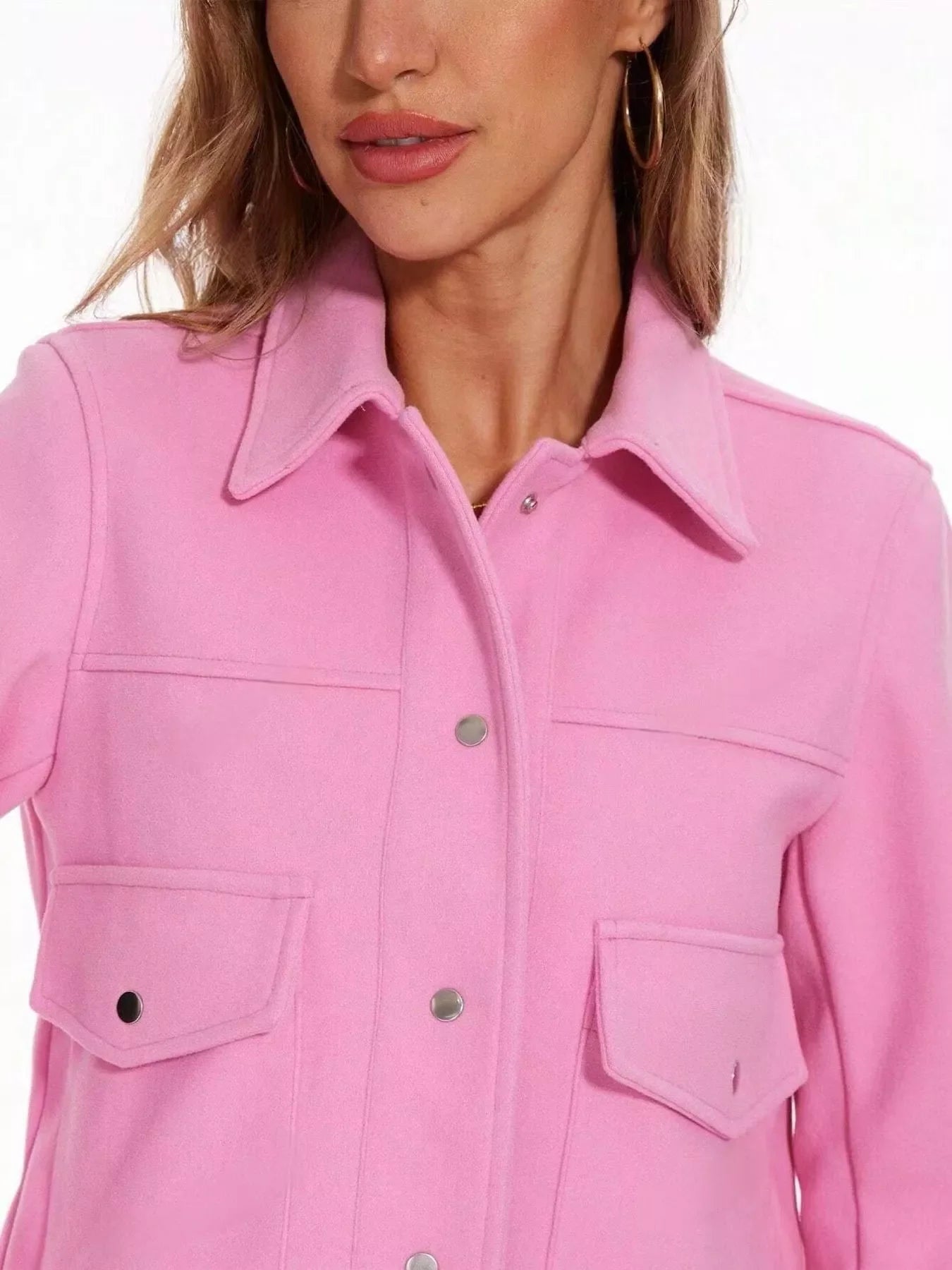 Snap Down Long Sleeve Jacket