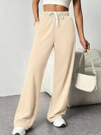 Drawstring Wide Leg Pants