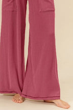 BiBi 2tone Cord Rib Waist Band Side Pocket Pants