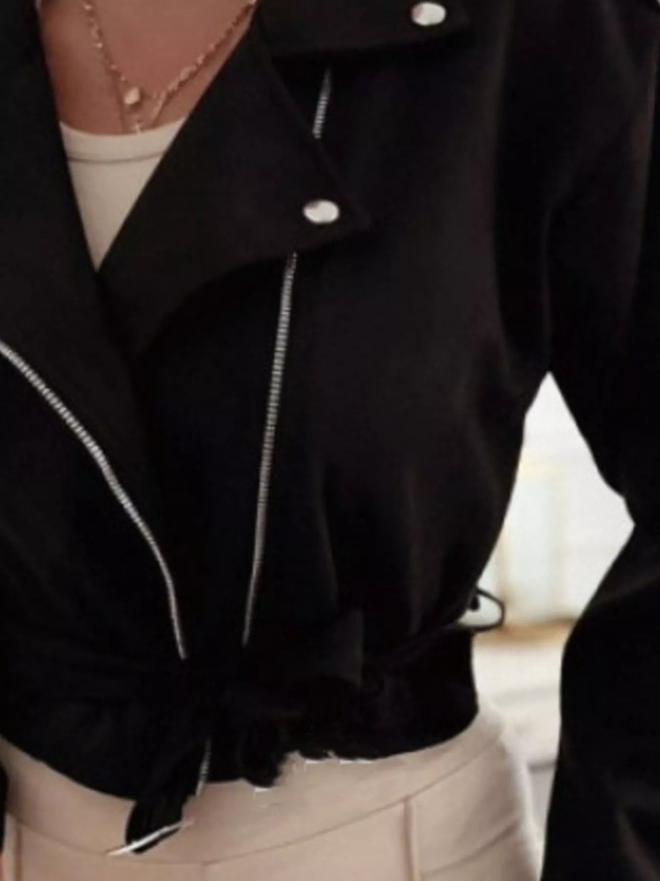 Zip Up Cropped Jacket