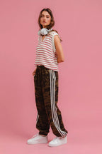 BiBi Side Lines Camouflage Track Pants