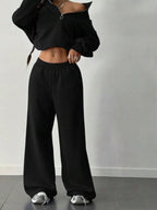 Half-Zip Long Sleeve Sweatshirt and Pants Set