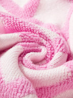 Rhombus Pattern Knit Open Front Pocketed Cardigans