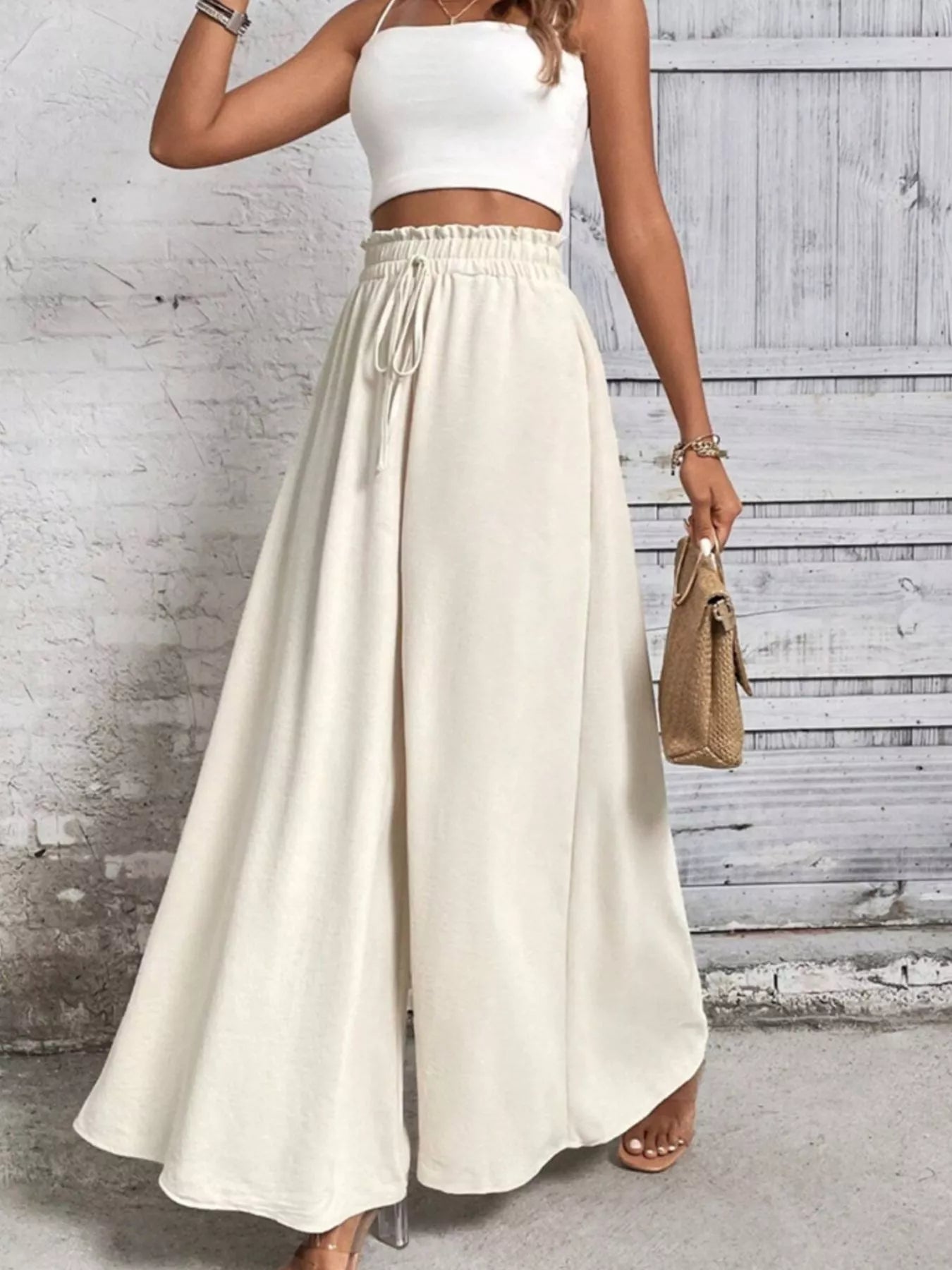 Frill Wide Leg Pants