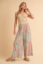 Aemi+Co Printed Wide Leg Pants
