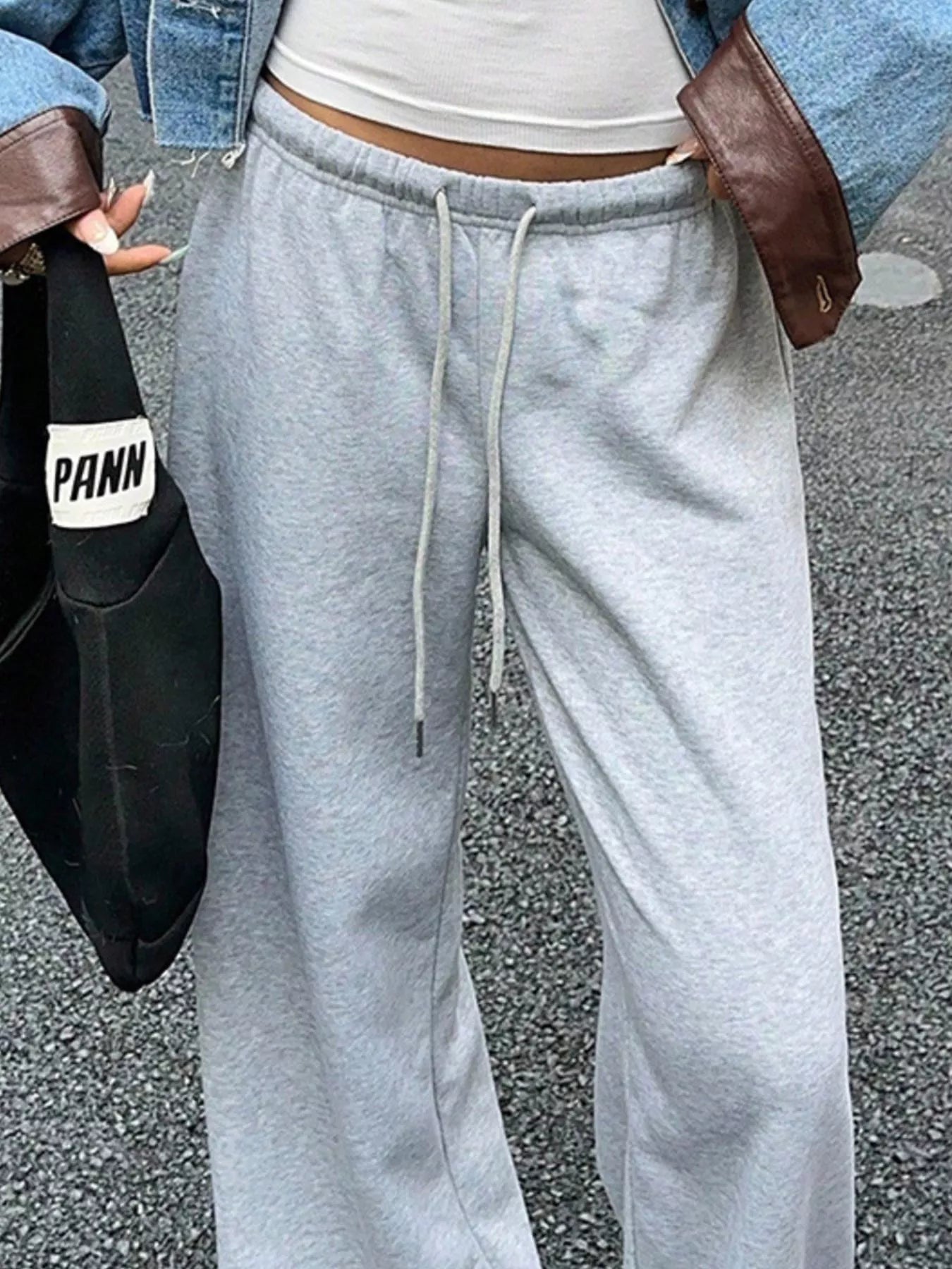 Wide Leg Drawstring Sweatpants