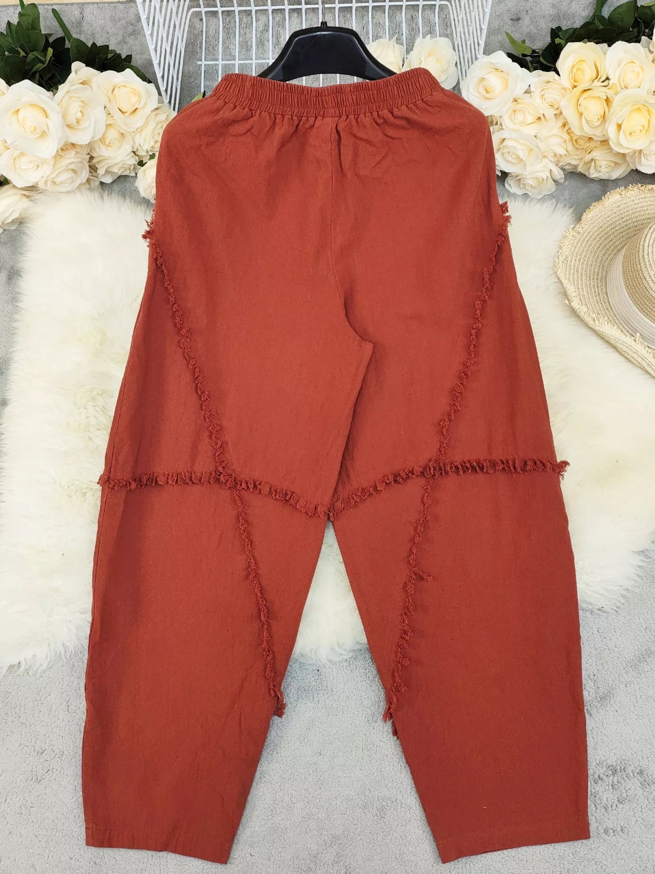Frayed Edge Harem Pants