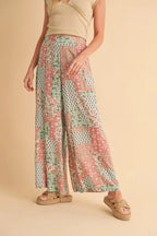 Aemi+Co Printed Wide Leg Pants