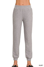 Zenana Cotton Slub Jogger Pants