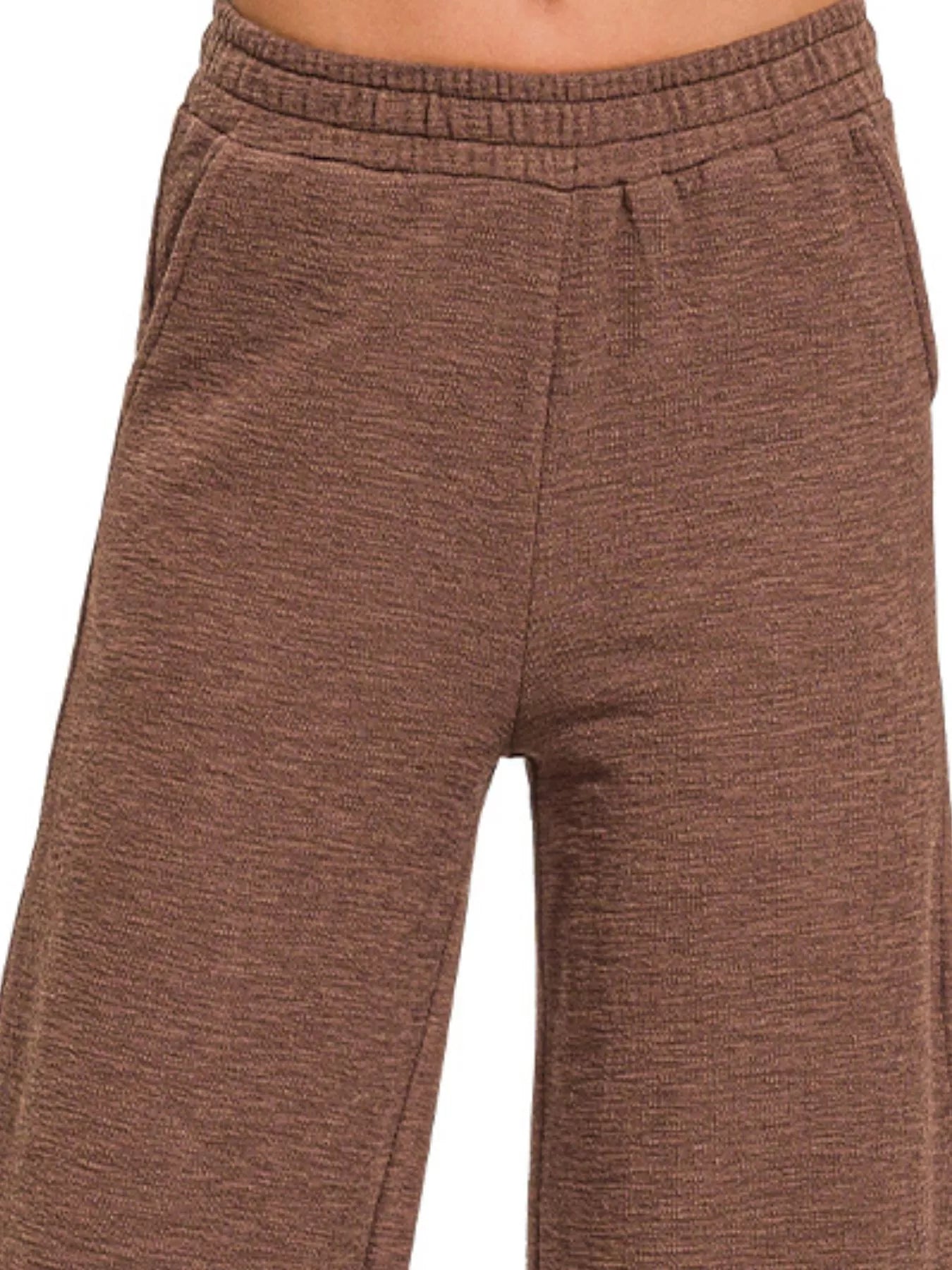 Zenana Cotton Slub Wide Leg Pants