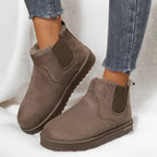 Women's Thick Soled Winter Snow Boots With Plush Lining & Anti-Slip Outsole Casual Ankle Boots