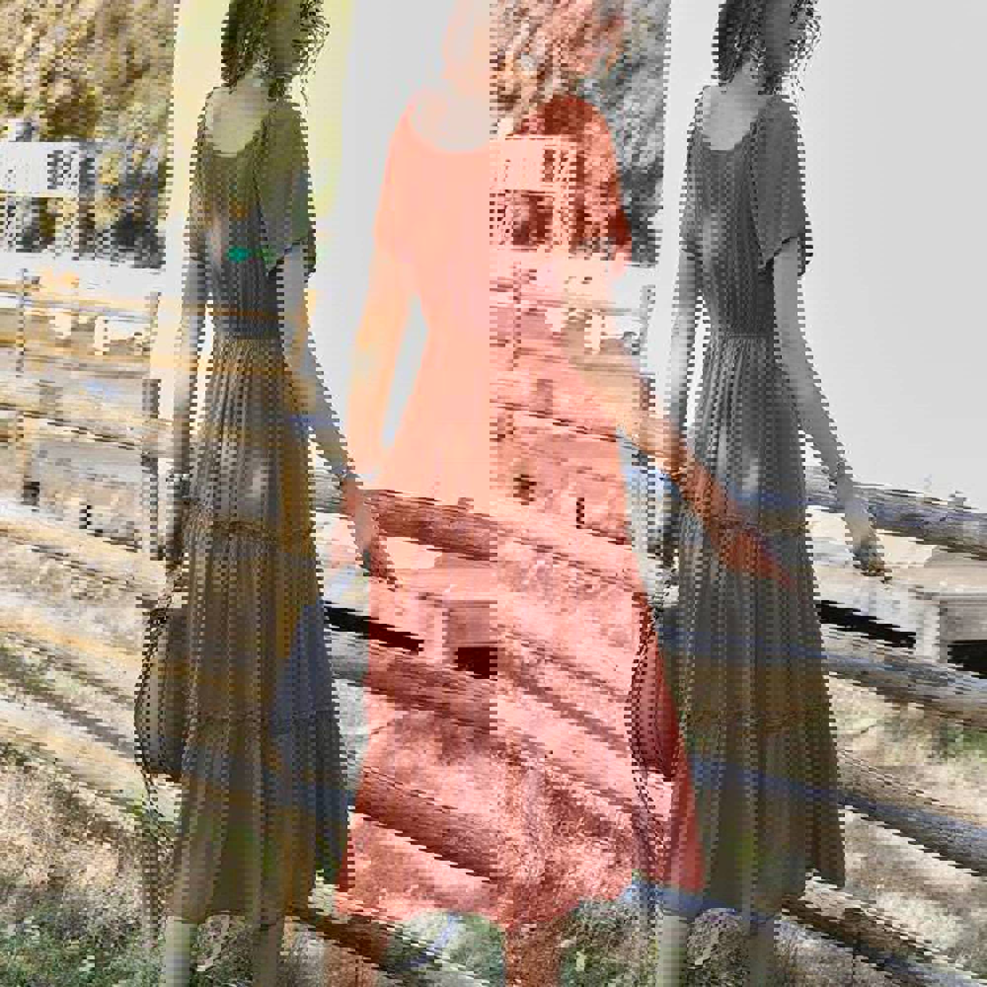 Love Kuza Graceful Tiers Midi Dress