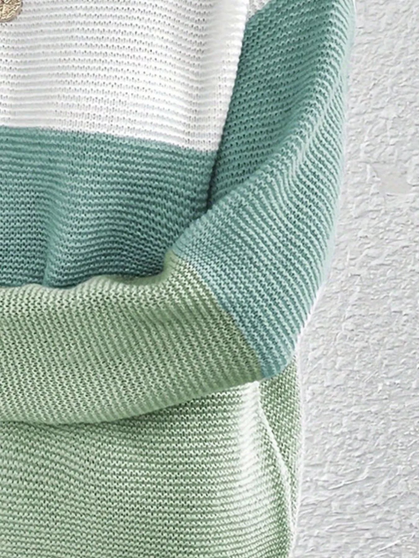 Color Block Long Sleeve Sweater