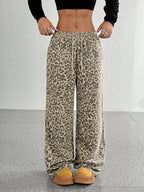 Full Size Leopard Print Wide Leg Pants Plus Size