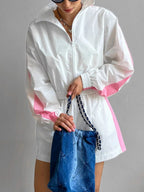 Zip Up Long Sleeve Jacket and Shorts Set