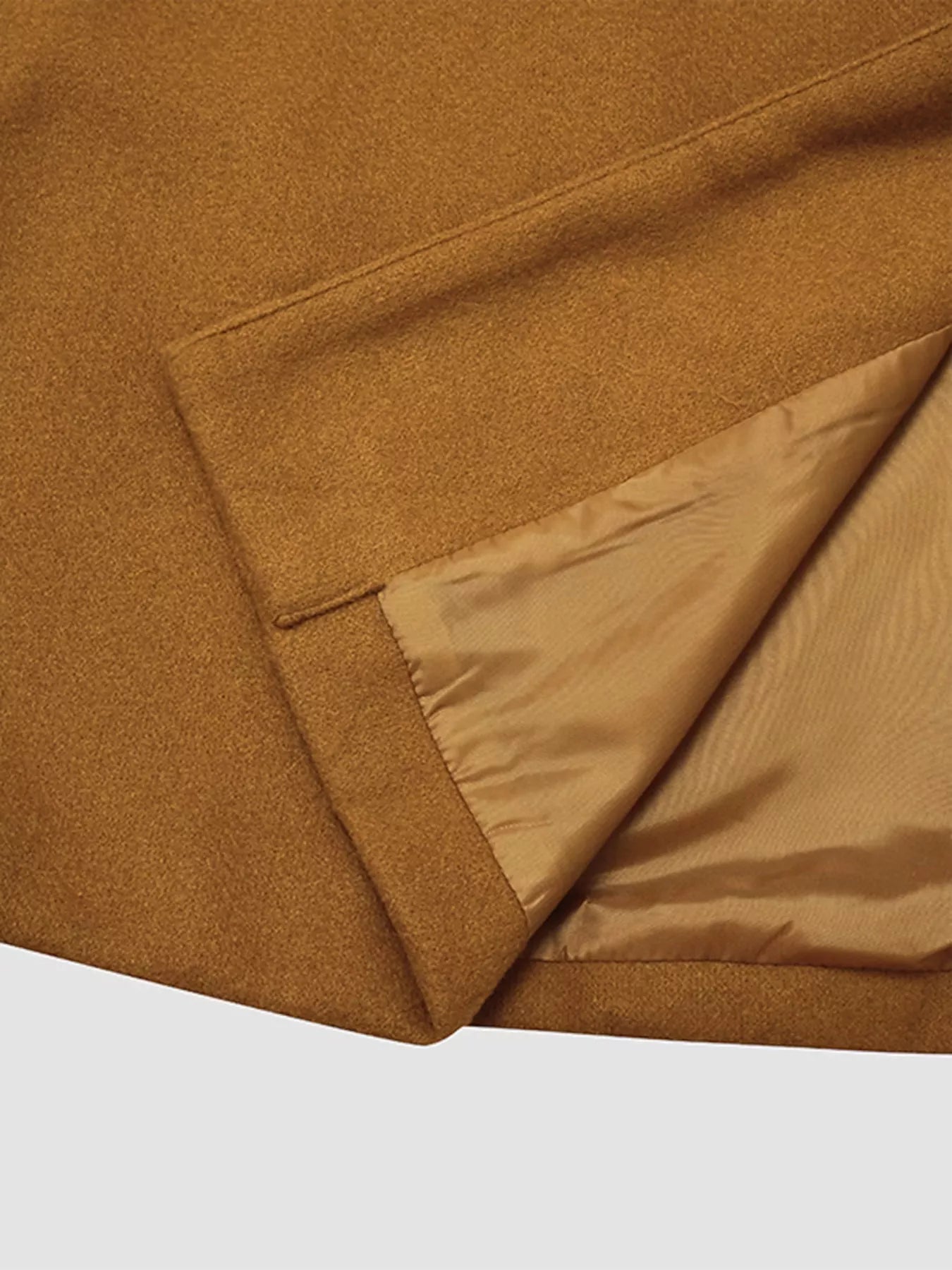 Full Size Single-Breasted Long Sleeve Overcoat Plus Size