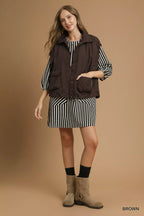 Umgee Nylon Vest with Pockets