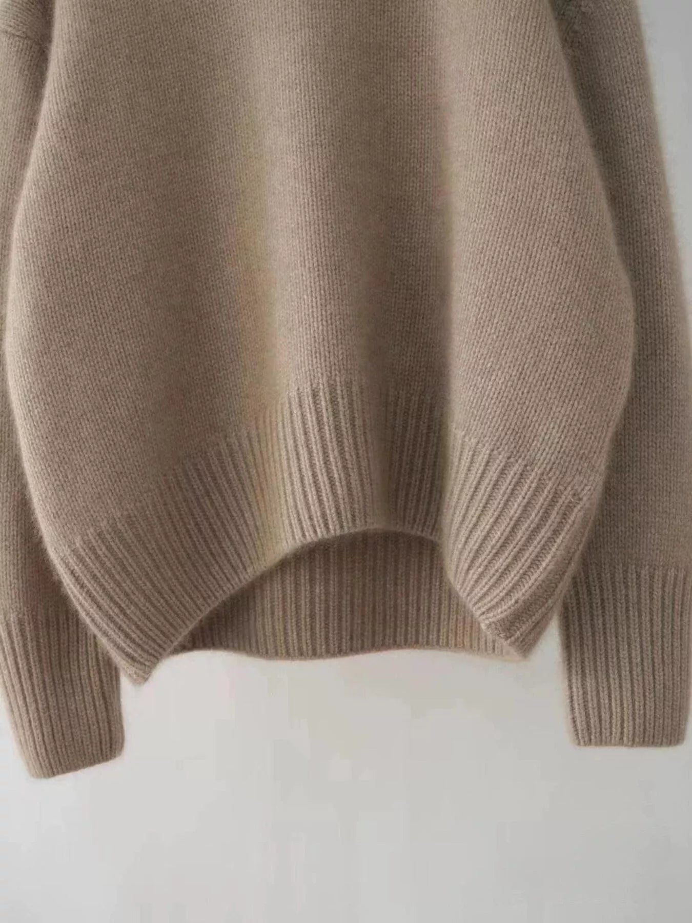 Turtleneck Dropped Shoulder Sweater