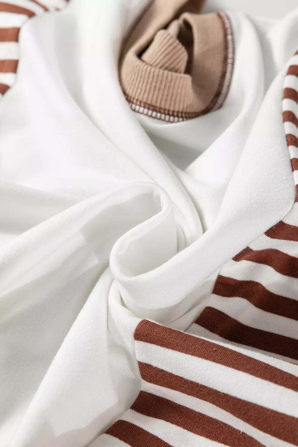 Stripe Colorblock Patchwork Contrast Stitching Sweatshirt