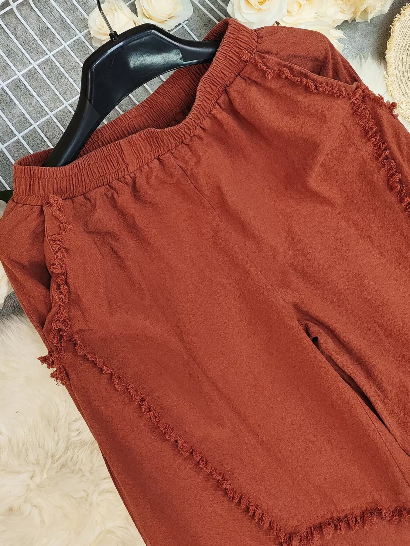 Frayed Edge Harem Pants