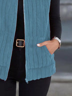 Full Size Fleece Zip-Up Vest Coat Plus Size