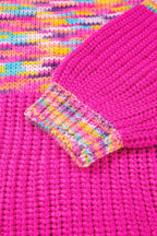 Colorful Knit Crew Neck Sweater