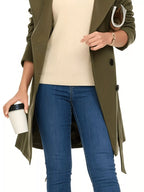 Double Breasted Long Sleeve Coat