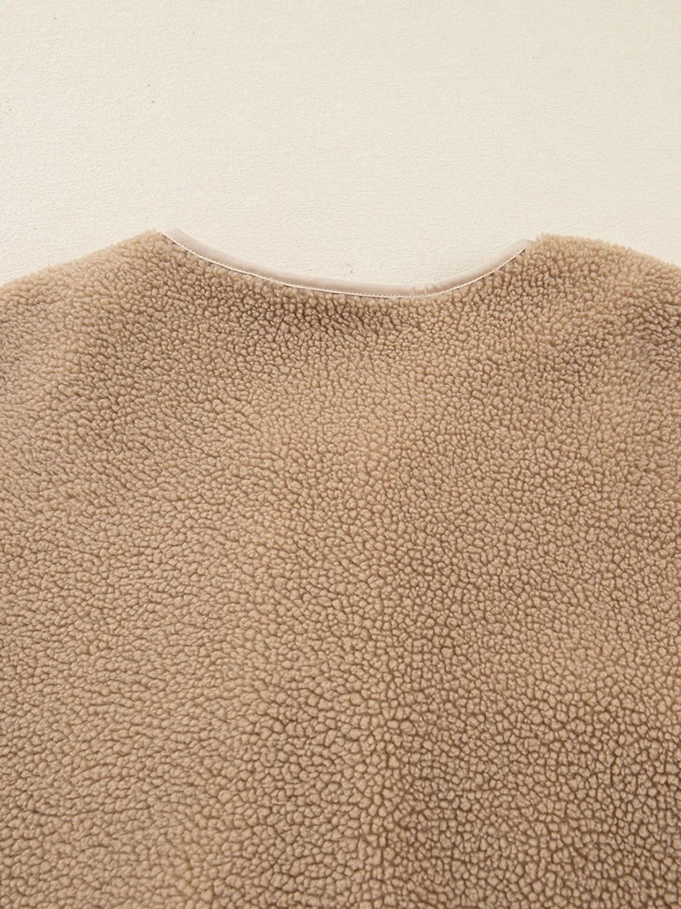 Casual Leopard Print Accent Plush Jacket with Pockets