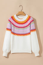 Avery Print Drop Shoulder Sweater
