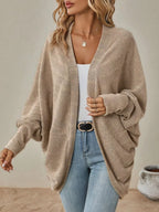 Casual Knit Open Front Cardigan