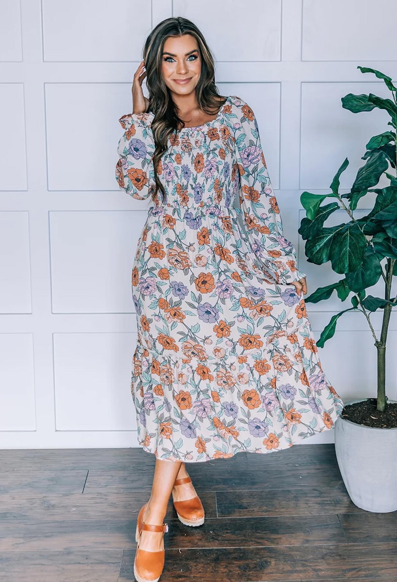 Mariah Floral Midi Dress