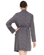 Women's Shawl Collar Long Sleeve Robe with Front Pockets