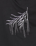 Women's Hooded Cotton Blend Cape with Tie Detail and Embroidery