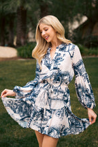 Print Billowy Fit Mini Flowy Skirt