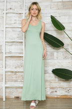 SOLID TANK RACERBACK MAXI DRESS